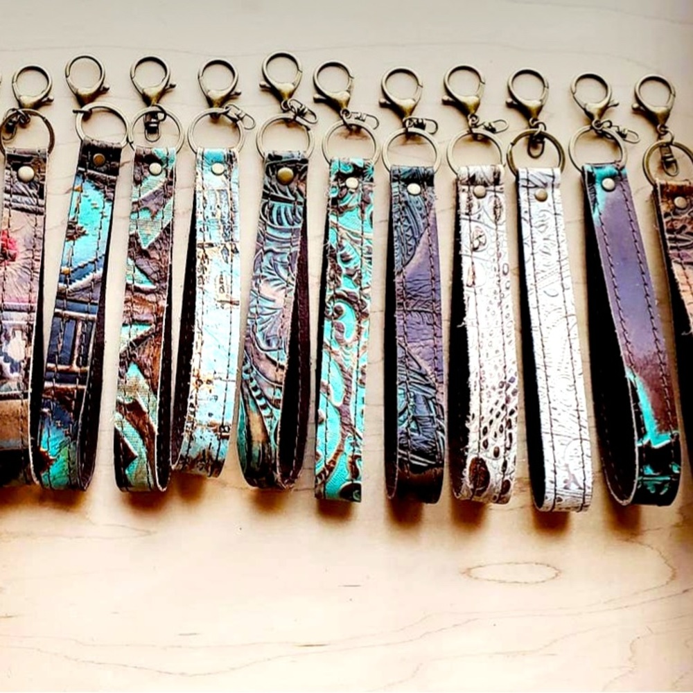 Genuine leather key strap